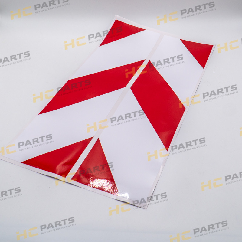 Наклейка JCB на стабилизатор красного цвета — 3CX 4CX