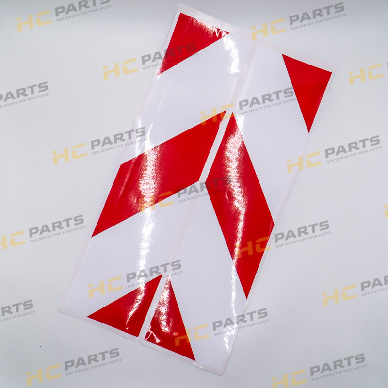 Наклейка JCB на стабилизатор красного цвета — 3CX 4CX