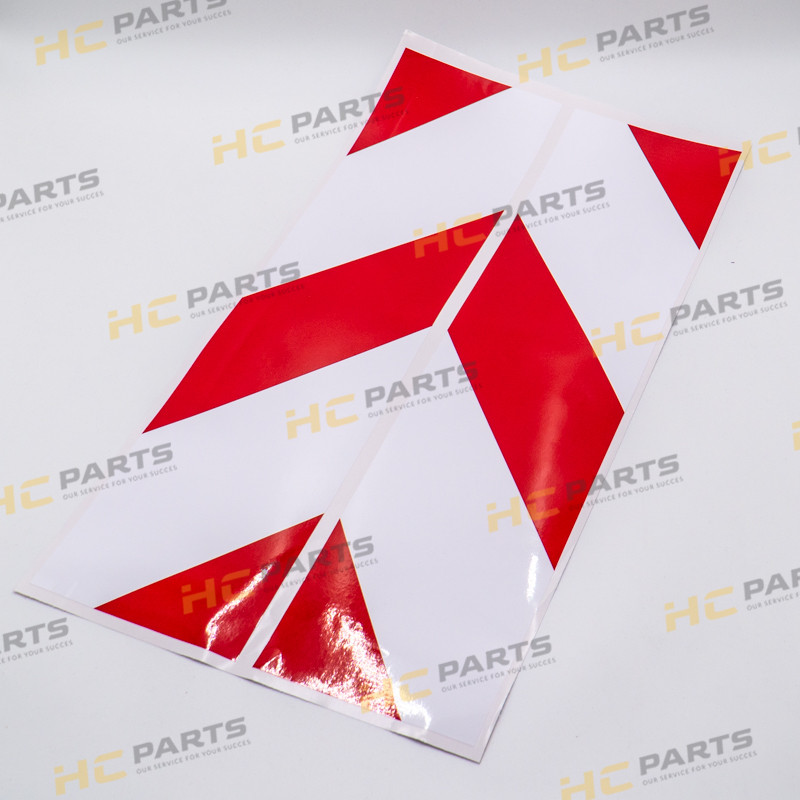 Наклейка JCB для стабилизатора красного цвета — 3CX 4CX