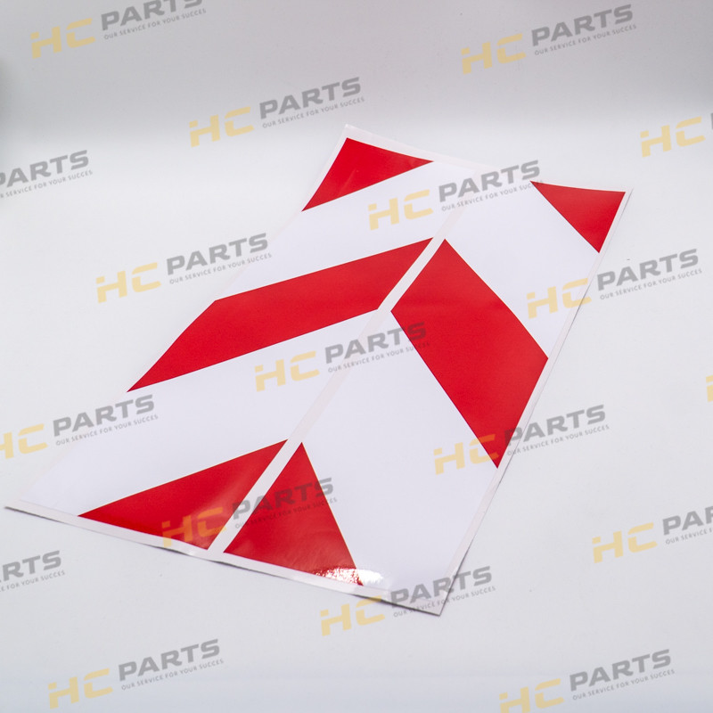 Наклейка JCB на стабилизатор красного цвета — 3CX 4CX