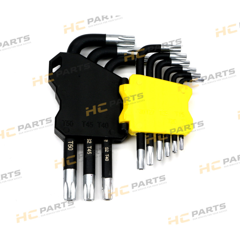 Набор ключей TORX T10-T50 из стали S2 9el с рукояткой