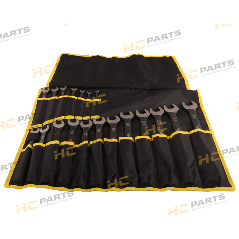 Набор комбинированных ключей в кейсе, 19 шт., размеры 6–24, по стандарту ASME B107-2010