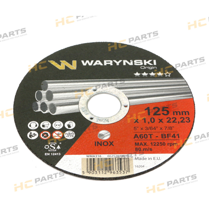 Диск для резки inoxu 125 x1 . 0 x22. 23 мм — WARYŃSKI