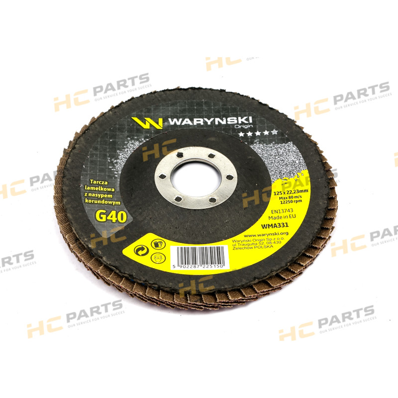 Диск для болгарки 125 мм с ламелями из электрокорунда GR40 — WARYŃSKI