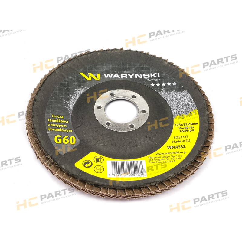 Диск для шлифовальной машины 125 мм ребристый с электрокорундом GR60-WARYŃSKI