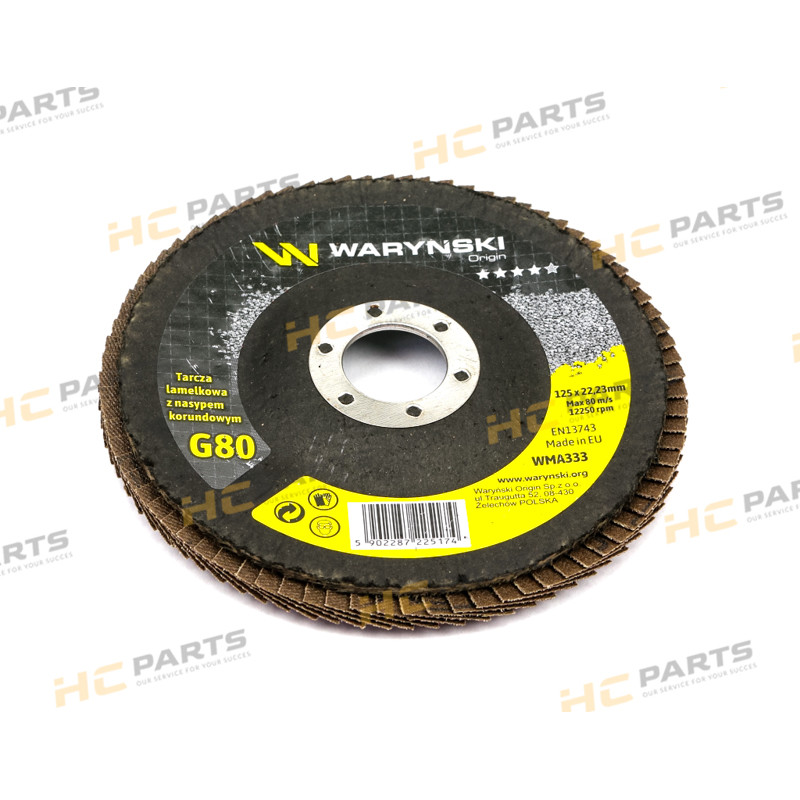 Диск для шлифовальной машины 125 мм ребристый с электрокорундом GR80-WARYŃSKI